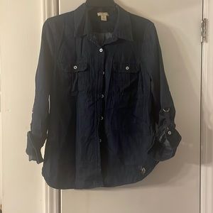 Ladies button down denim shirt